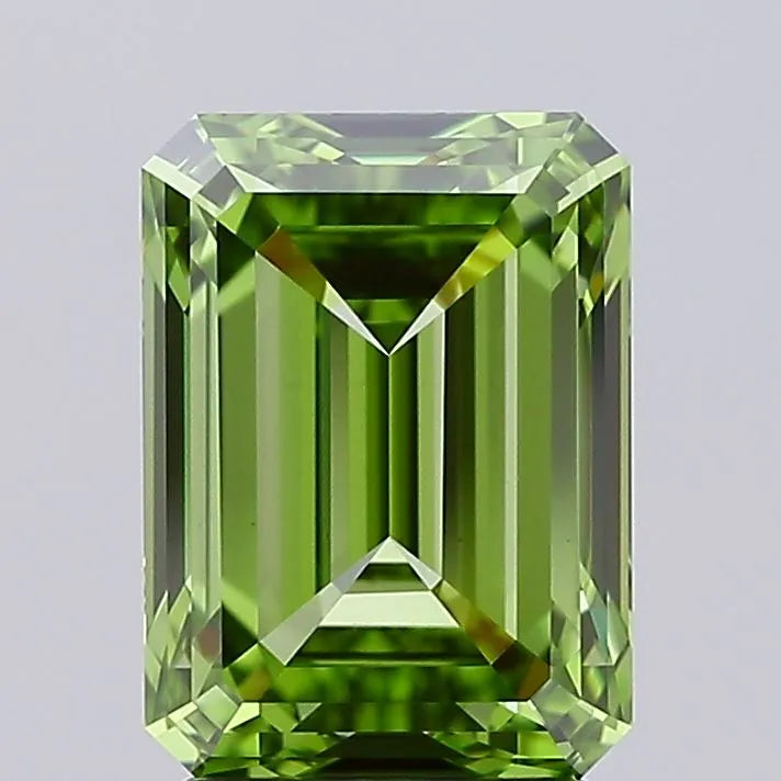 3.01ct Emerald Lab Grown Diamond (Colour Fancy Vivid Green, Clarity VS1, IGI Certified)