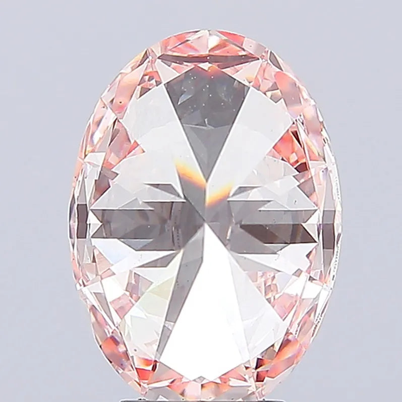 5.04ct Oval Lab Grown Diamond (Colour Fancy Vivid Pink, Clarity VS2, IGI Certified)