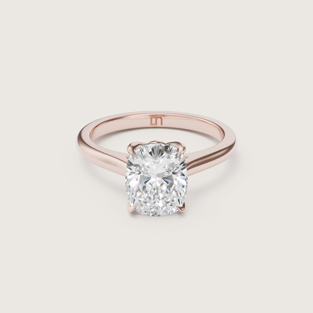 Bianca Cushion Solitaire - Hidden Halo