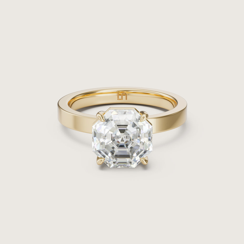 Cleo Flat Band Octagonal Solitaire