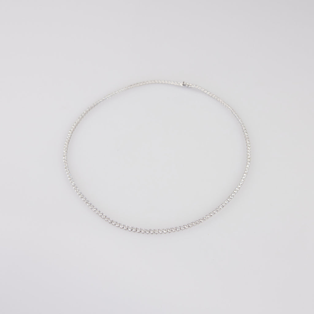 Lindelli_Small_Square_Set_Tennis_Necklace_White_Gold_Flat