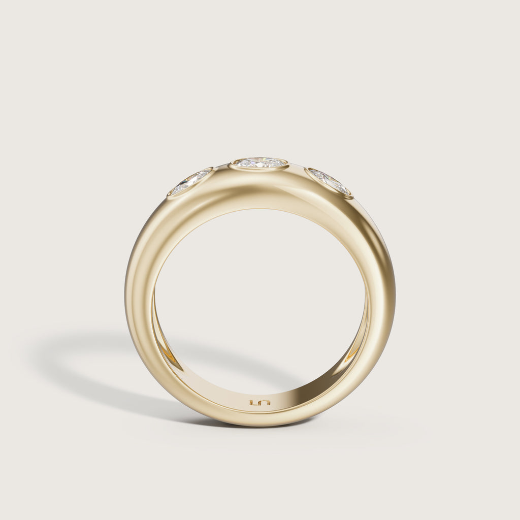 Marmont Oval Three Stone Band