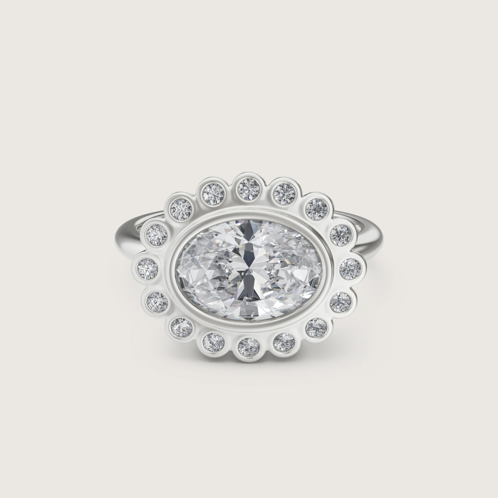 Deserta East West Oval Bezel Ring