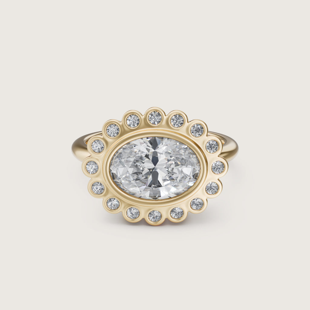 Deserta East West Oval Bezel Ring